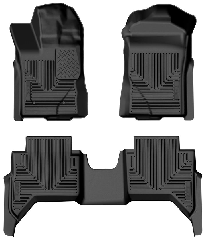 Husky Weatherbeater Front & Second Seat Floor Liners for 2024 Ford Ranger - Part 94171