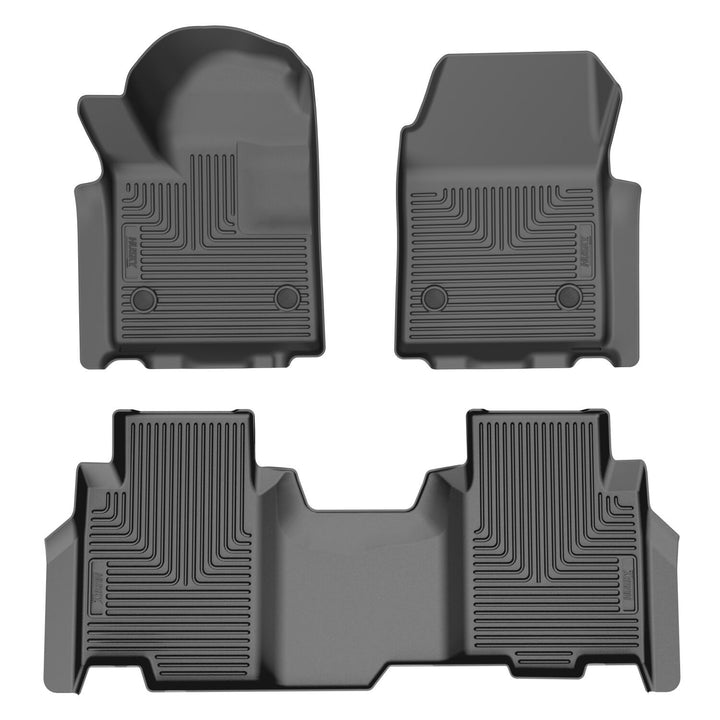 Husky Weatherbeater Front & Second Seat Floor Liners for Chevrolet Silverado EV and GMC Sierra EV (Part #96971)