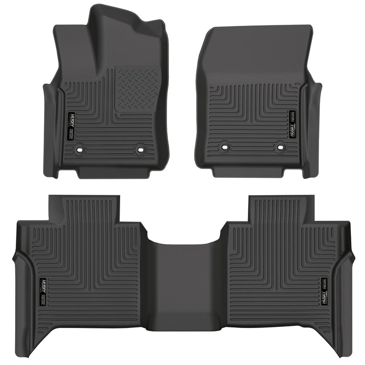 Husky Liners Weatherbeater Front & Second Seat Floor Liners for Toyota Tundra 2022-2026, Black