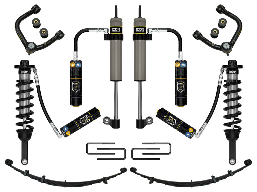 ICON 2005-2015 Toyota Tacoma 0-3.5" Lift/2016-2023 Tacoma 0-2.75" Lift, Stage 9 Suspension System, Tubular, CDXS