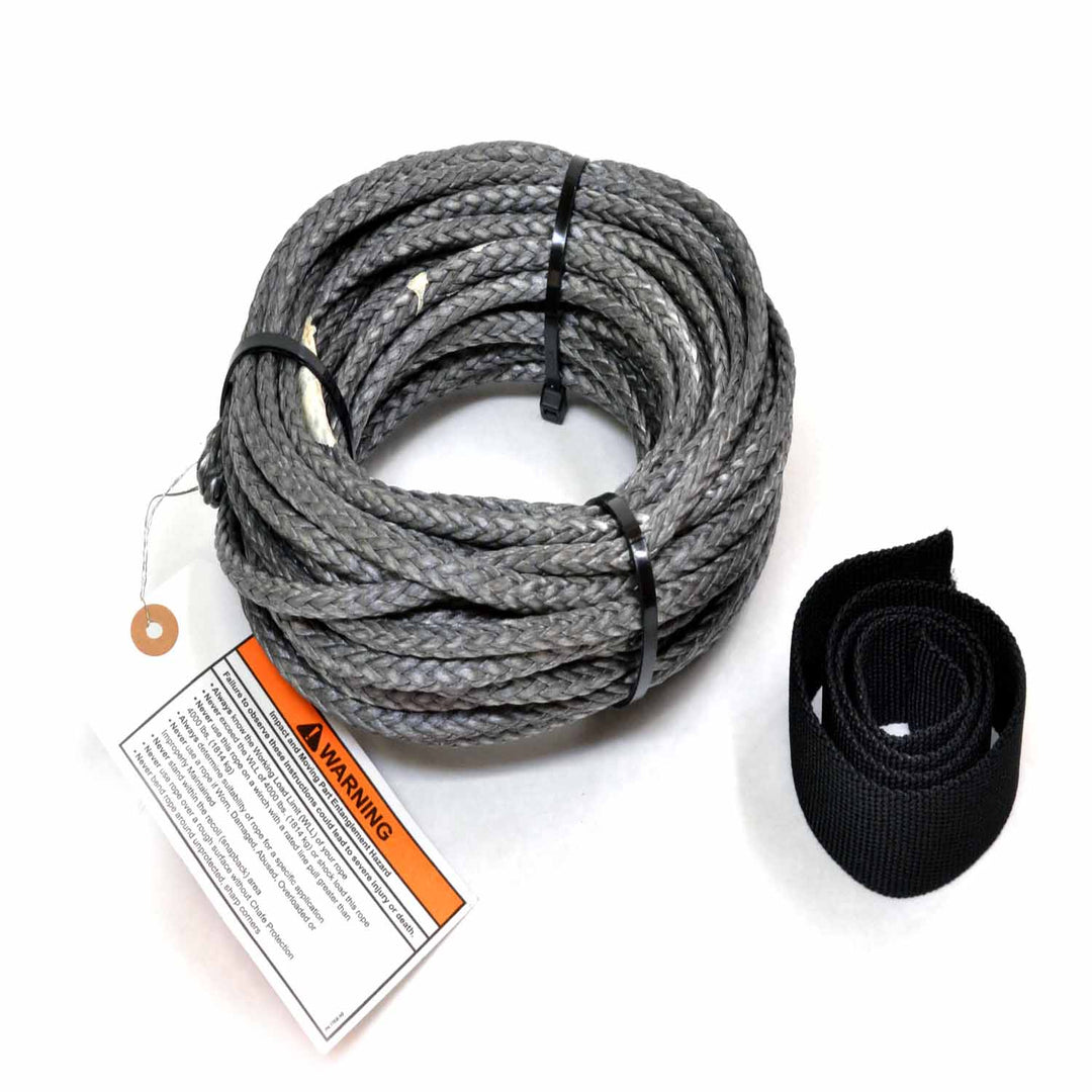 Warn 78388 Synthetic Rope 7/32 inch x 55 feet for Heavy-Duty Lifting and Towing