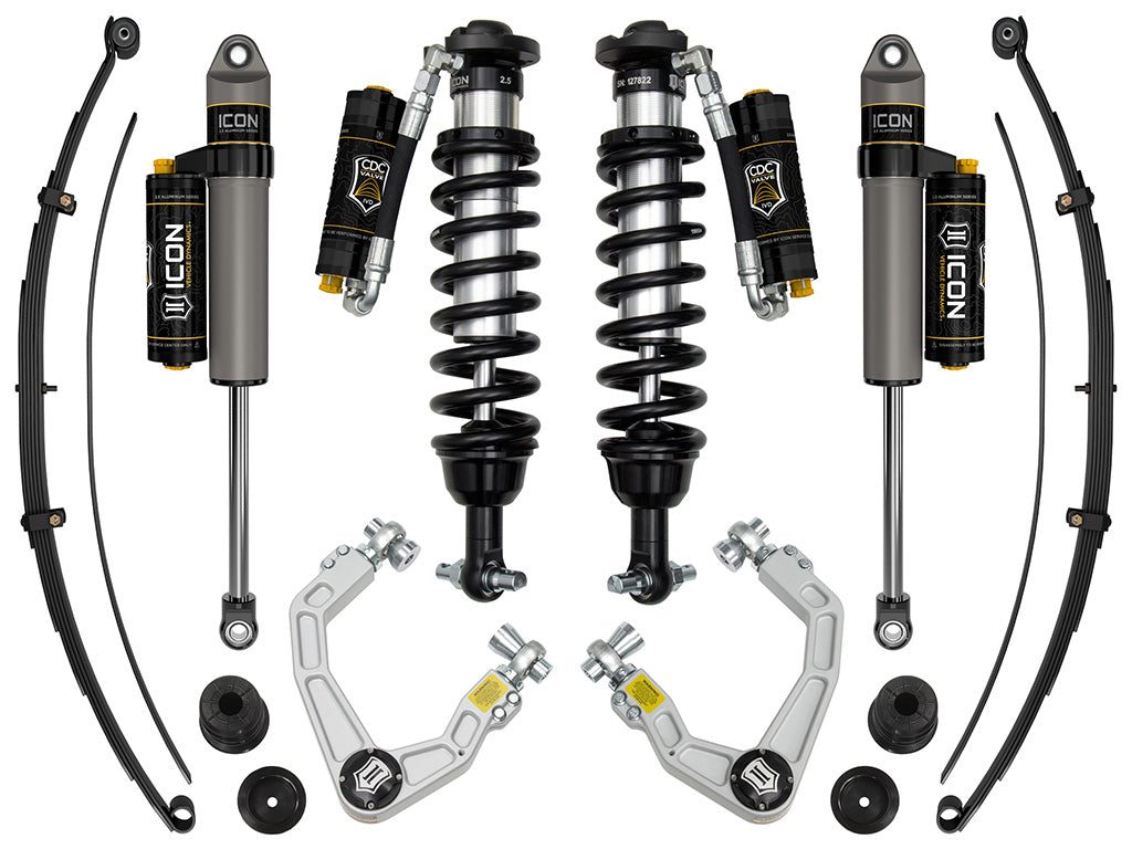 ICON 2019-2021 Ford Ranger, w/ Aluminum Knuckles, 0-3.5" Lift, Stage 8 Suspension System, Billet