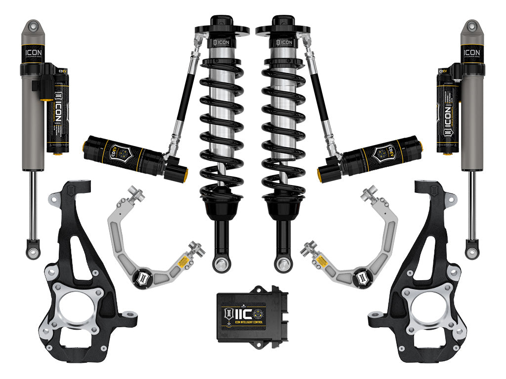 ICON 2021-2026 Ford F-150 4WD, 3.5-4.5" Lift, Stage 5 Suspension System, Billet