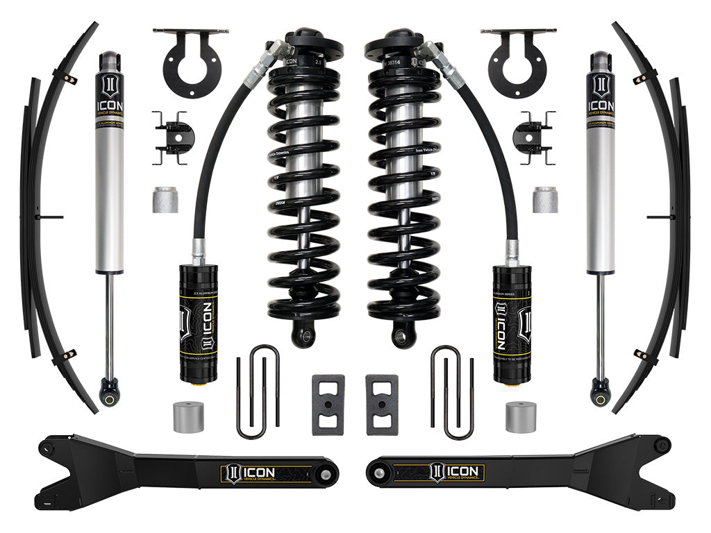 ICON 2023-2026 Ford F-250/F-350 Super Duty 4WD, 2.5-3" Lift, Stage 1 Coilover Conversion System w/ Radius Arms & Expansion Packs