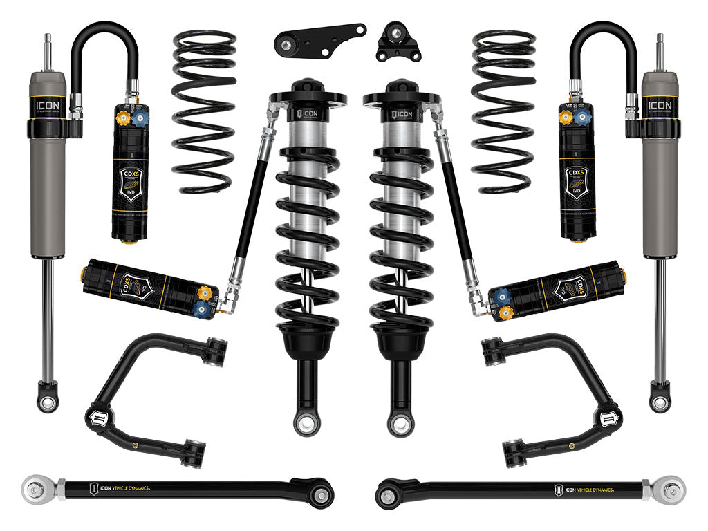 ICON 2024-2026 Toyota Tacoma 1.25-3" Lift, Stage 9 Suspension System, Tubular, Triple Rate Rear Springs