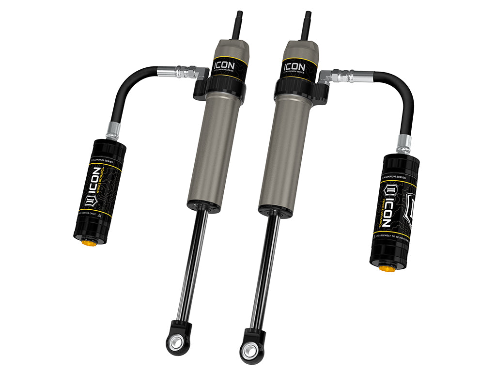 ICON 2005-2023 Toyota Tacoma, 2-4” Lift, Rear, V.S. 2.5 Aluminum Series Shock Absorbers, Remote Reservoir, Pair