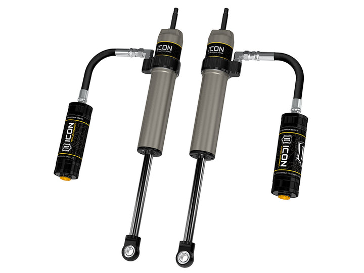 ICON 2005-2023 Toyota Tacoma, 2-4” Lift, Rear, V.S. 2.5 Aluminum Series Shock Absorbers, Remote Reservoir, Pair