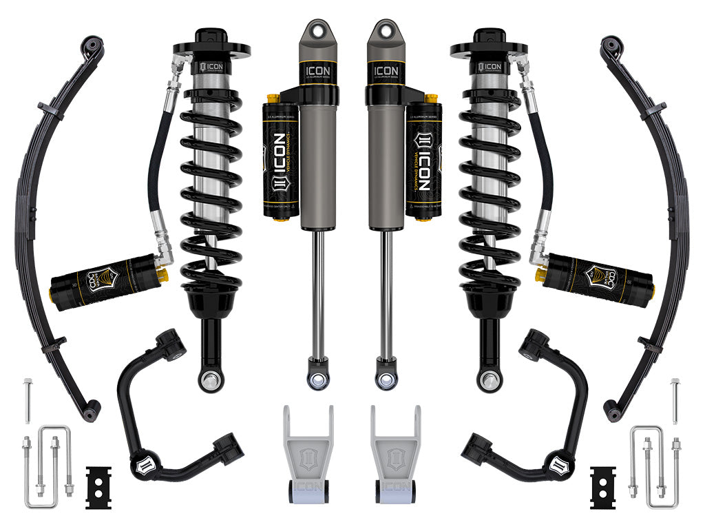 ICON 2021-2026 Ford F-150 Tremor, 2.5-3" Lift, Stage 4 Suspension System, Tubular, CDCV, w/ Leaf Packs