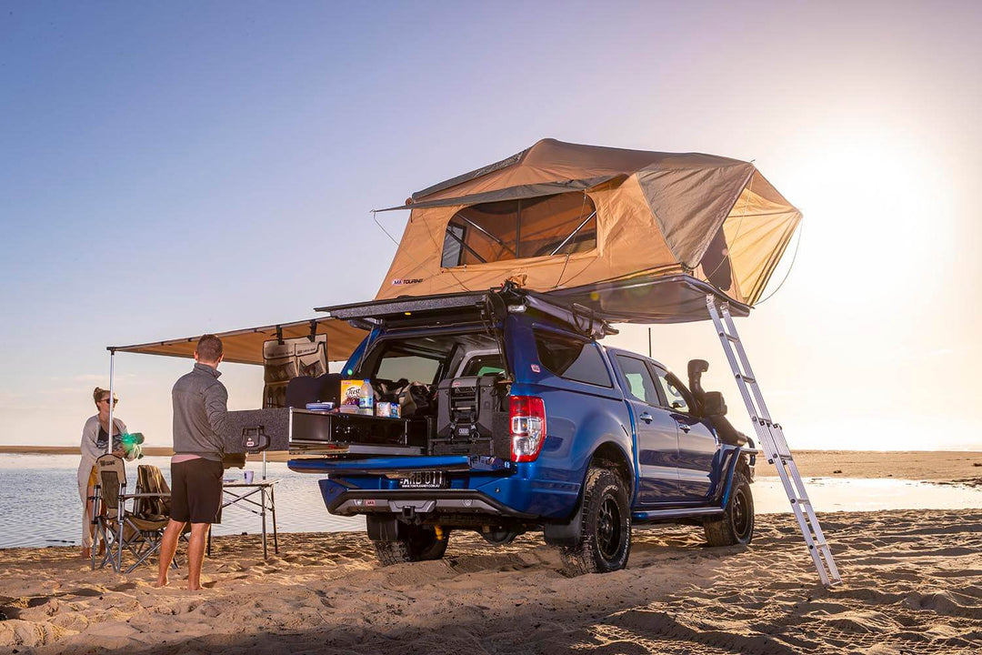 ARB Flinders Rooftop Tent Model 803300A – Spacious Two-Person Camping Shelter with UV-Resistant Cover and Integrated Features