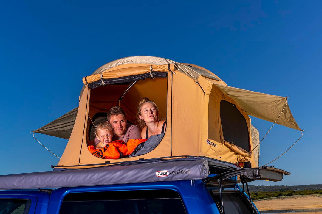 ARB Flinders Rooftop Tent Model 803300A – Spacious Two-Person Camping Shelter with UV-Resistant Cover and Integrated Features