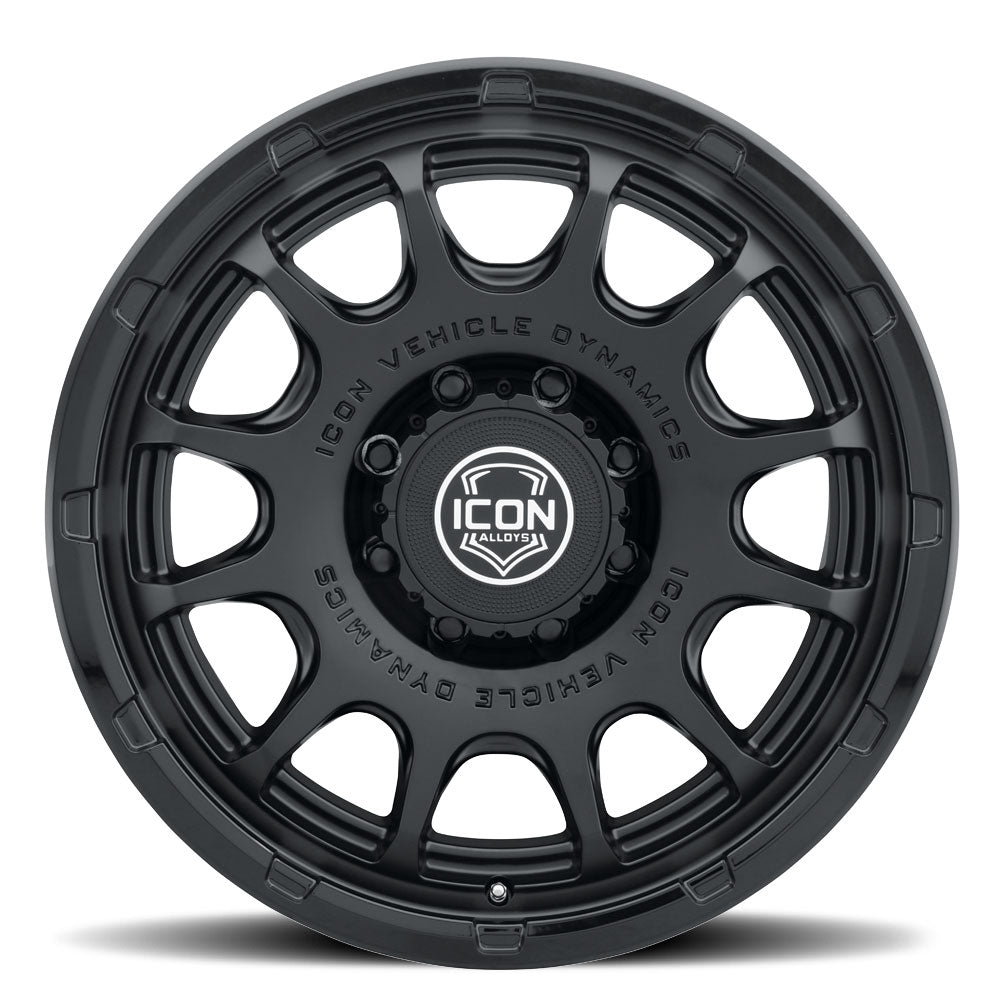 ICON Alloys Rancho, Double Black, 20 x 9 / 8 x 180, 12mm Offset, 5.5" Backspace
