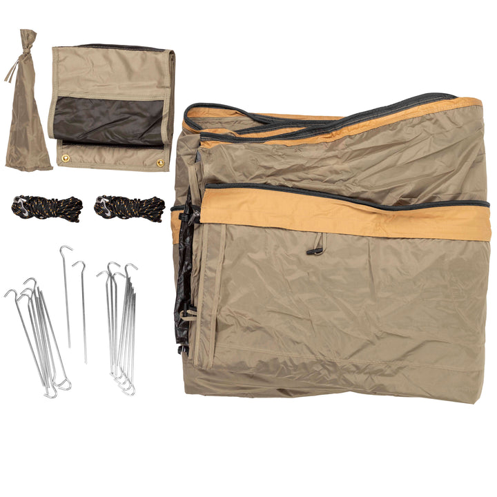 ARB Deluxe Awning Room with Floor (Part #813108A) – Spacious 8.6 ft x 8.6 ft Privacy Shelter for Camping and Outdoor Adventures