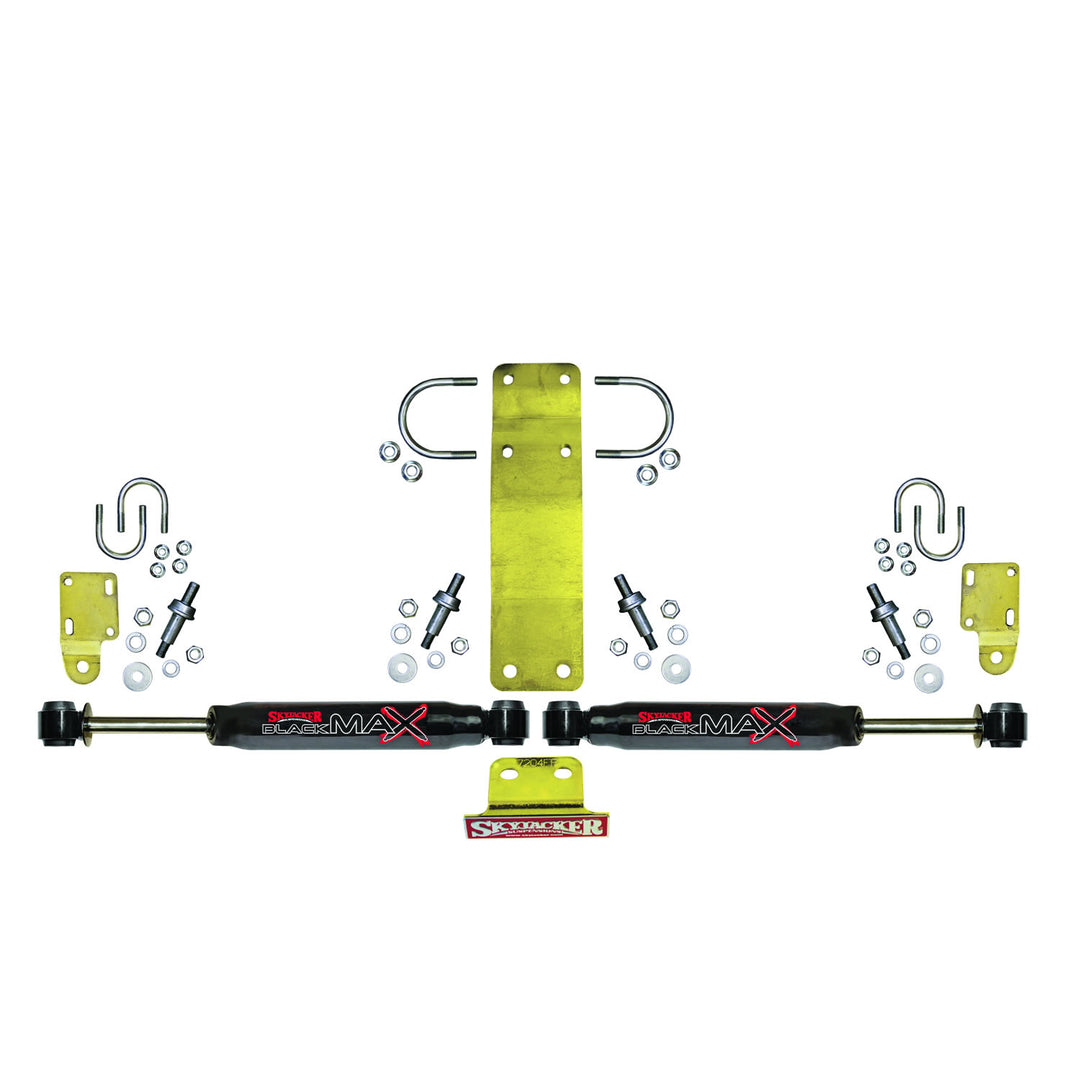 Skyjacker 8204 Black Max Dual Steering Stabilizer Kit for Jeep Wrangler JK/JKU (2007-2017)
