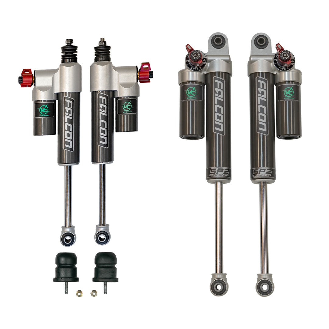 Van Compass Falcon 3.3 Fast Adjust Front & Rear Shocks W/ Sumo Springs, Mid/Heavy Rear Tune, Sprinter 4X4/Awd 2500, Complete System