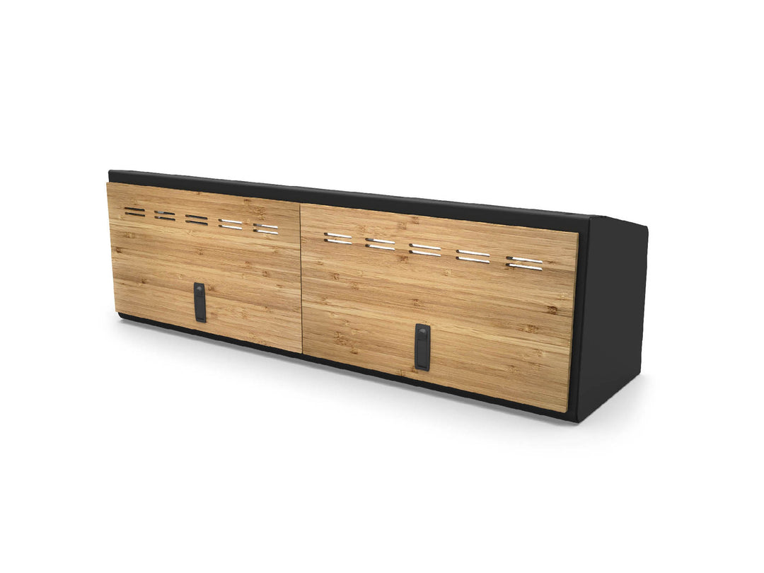 48" Upper Cabinet Black - Bamboo Door