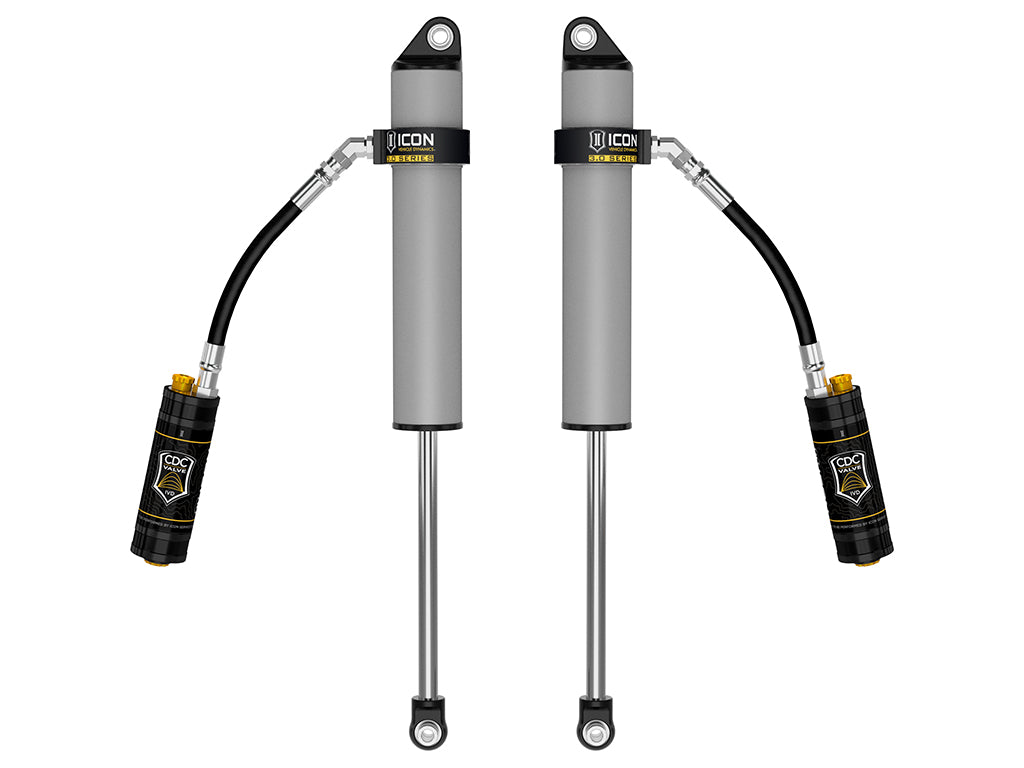 ICON 2005-2026 Ford Super Duty, 0-3” Lift, Rear, V.S. 3.0 Series Shock Absorbers, Remote Reservoir w/ CDCV, Pair