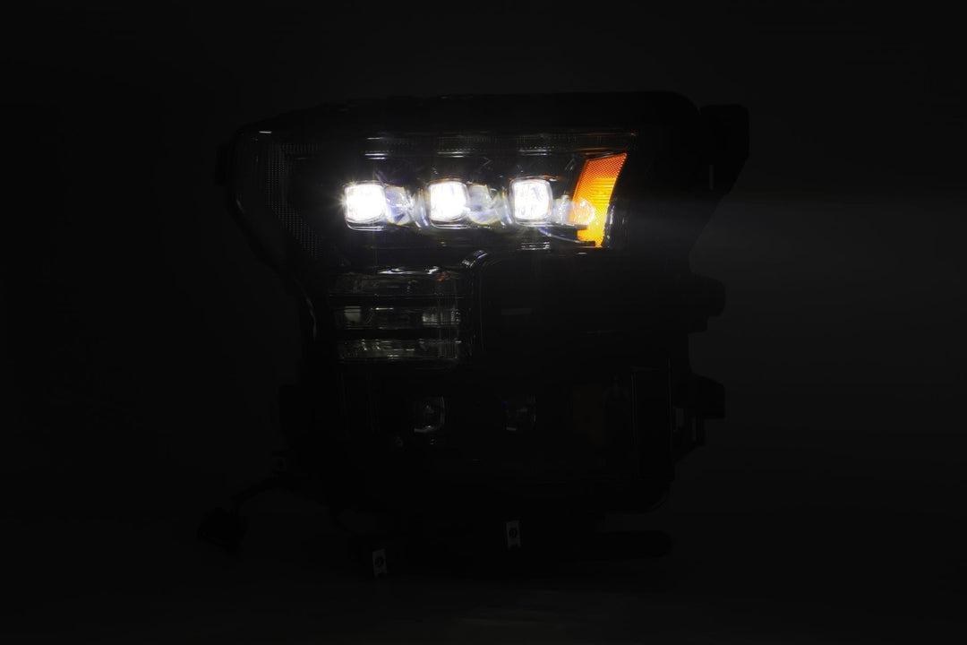 AlphaRex LED Projector Headlights Plank Style Design Midnight Black for Ford F-150 (2015-2020)