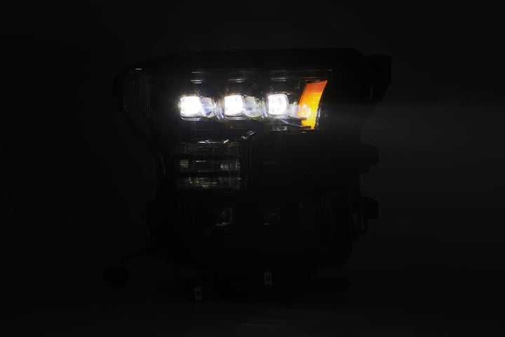 AlphaRex LED Projector Headlights Plank Style Design Midnight Black for Ford F-150 (2015-2020)