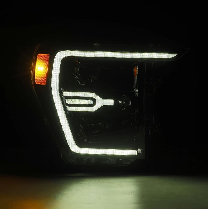 AlphaRex Luxx-Series Projector Headlights Alpha Black for Ford F-150 (2021-2023)