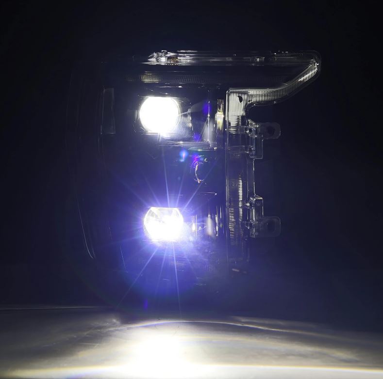 AlphaRex Luxx-Series Projector Headlights Alpha Black for Ford F-150 (2021-2023)