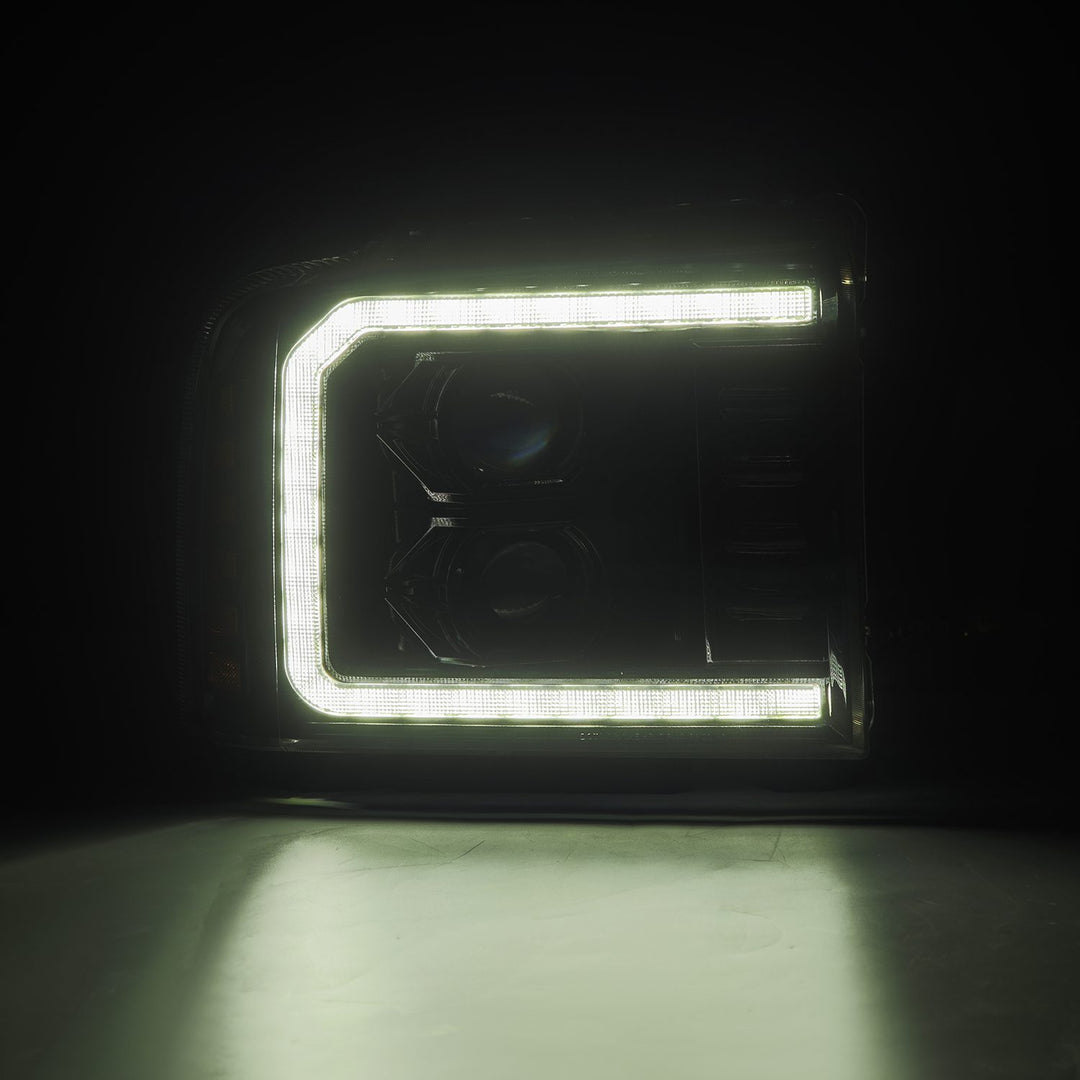 AlphaRex PRO-Series Projector Headlights Alpha-Black with DRL & Sequential Signal for Ford F-250 & F-350 (2005-2007)