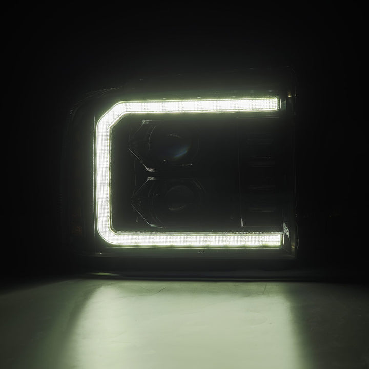 AlphaRex PRO-Series Projector Headlights Alpha-Black with DRL & Sequential Signal for Ford F-250 & F-350 (2005-2007)