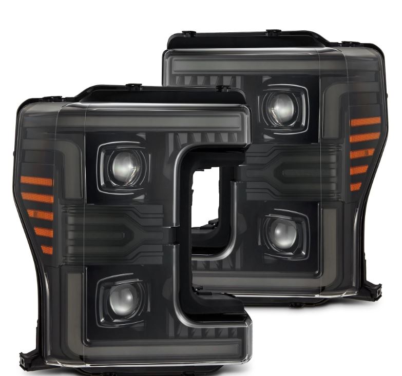 AlphaRex Luxx-Series LED Projector Headlights for Ford Super Duty 2017-2019 Alpha-Black