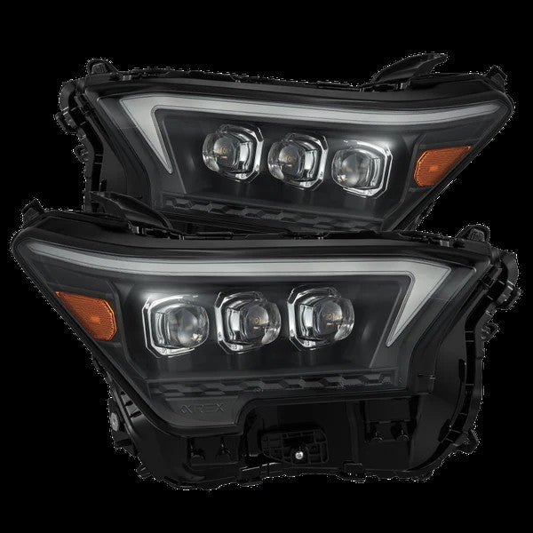 AlphaRex Black Projector Headlights for Toyota Tacoma & 4Runner – NOVA-Series LED Headlamps with Plug and Play Installation