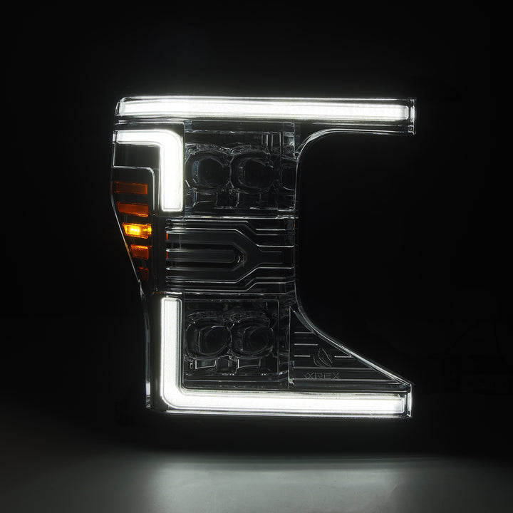 AlphaRex LED Headlights Chrome for 2020-2022 Ford Super Duty - NOVA-Series Projector Headlights