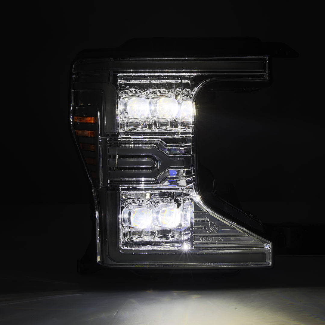 AlphaRex LED Headlights Chrome for 2020-2022 Ford Super Duty - NOVA-Series Projector Headlights
