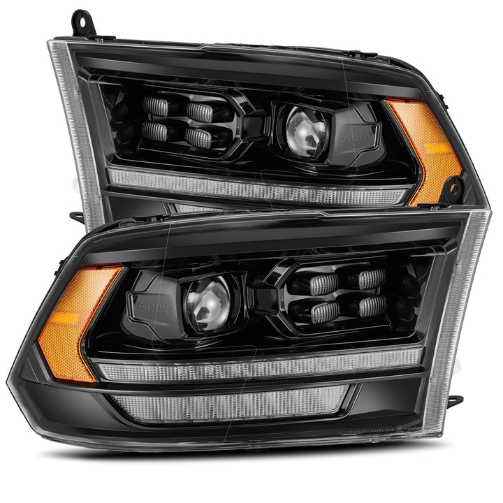 AlphaRex LED Projector Headlights in Alpha Black for Ram 1500, 2500, 3500 (2012-2015)