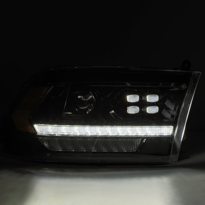AlphaRex LED Projector Headlights in Alpha Black for Ram 1500, 2500, 3500 (2012-2015)