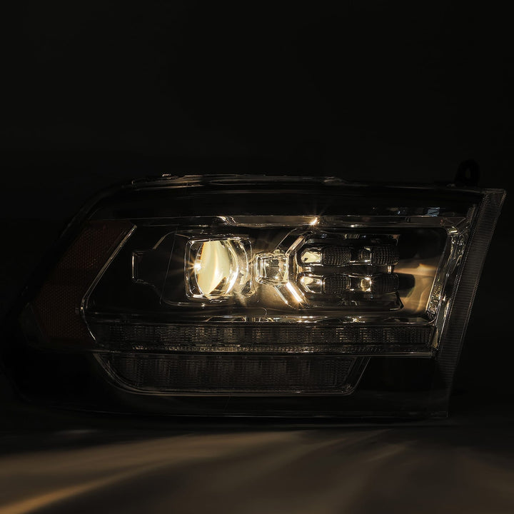 AlphaRex LED Projector Headlights in Alpha Black for Ram 1500, 2500, 3500 (2012-2015)