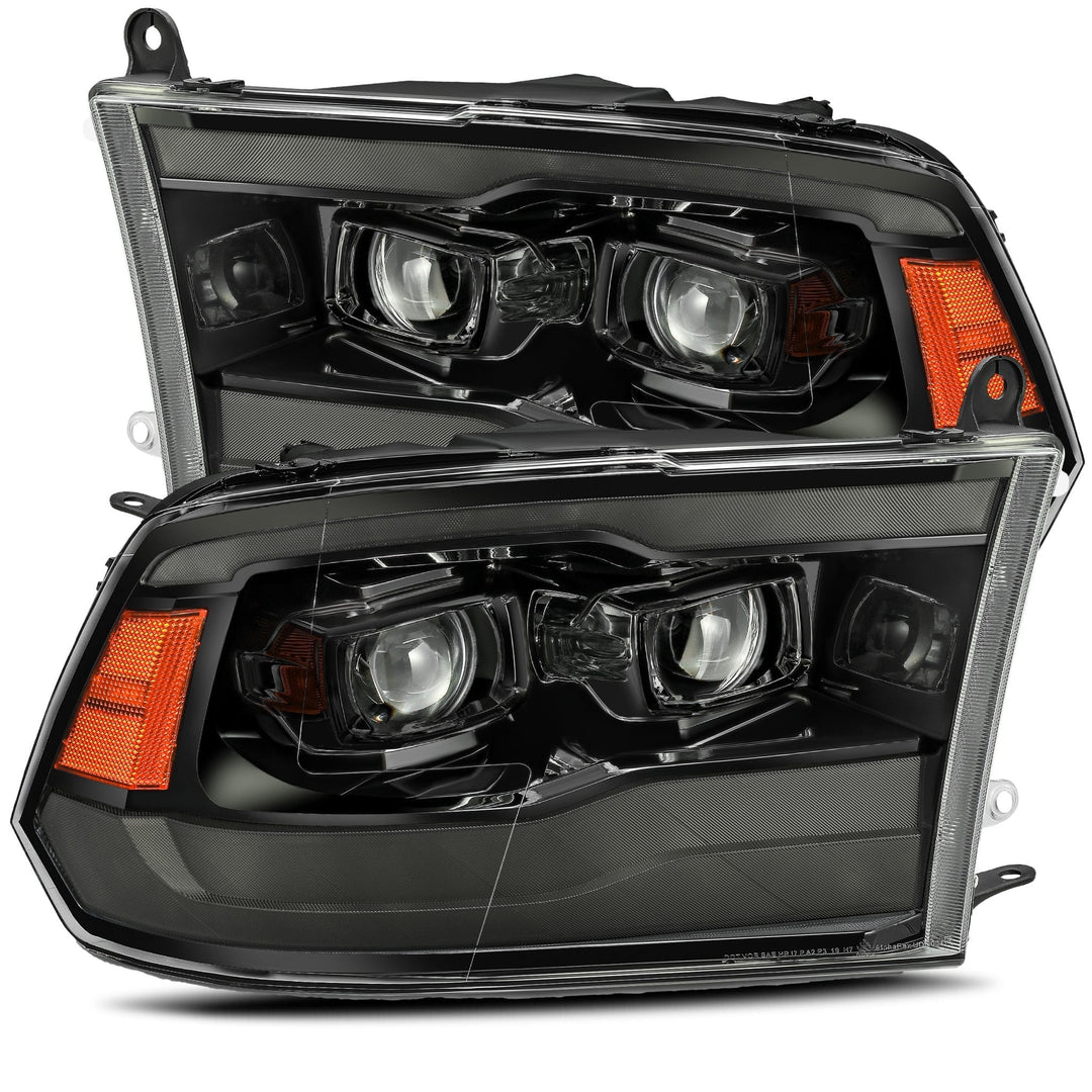 AlphaRex LED Projector Headlights in Alpha-Black for Ram 1500, 2500, and 3500 (2012-2013)