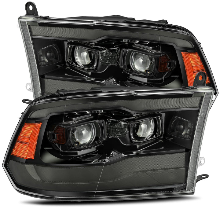 AlphaRex LED Projector Headlights in Alpha-Black for Ram 1500, 2500, and 3500 (2012-2013)