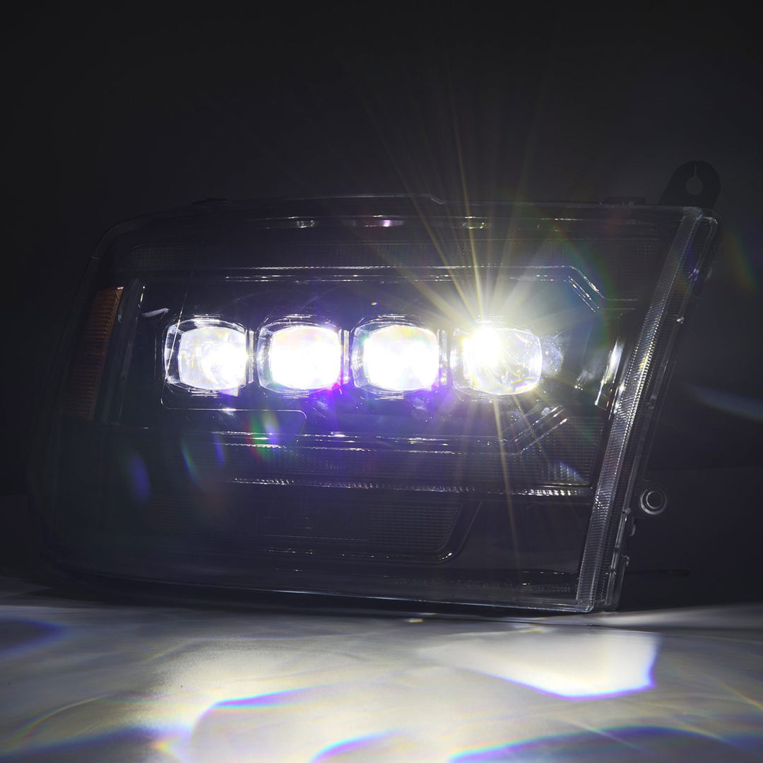 AlphaRex LED Projector Headlights in Alpha-Black for Ram Trucks | Nova-Series HWWK880557