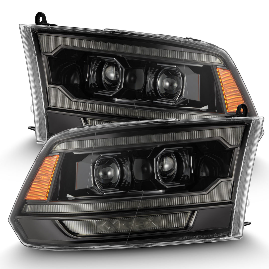 AlphaRex Luxx-Series Projector Headlights Alpha-Black for Ram 1500, 2500, 3500 (2012-2013)