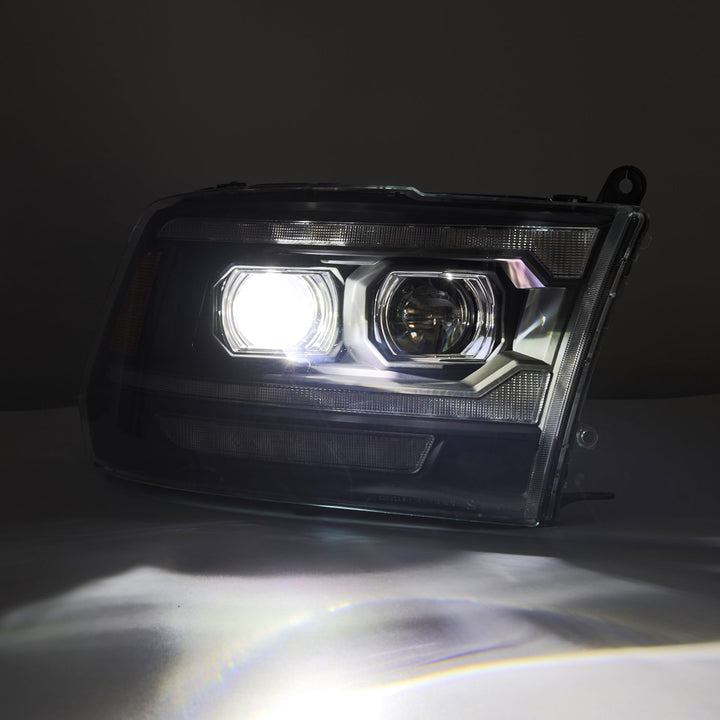 AlphaRex Luxx-Series Projector Headlights Alpha-Black for Ram 1500, 2500, 3500 (2012-2013)