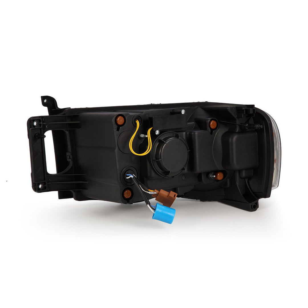 AlphaRex Luxx-Series Projector Headlights Alpha-Black for Dodge Ram 1500, 2500, 3500 (2003-2005)