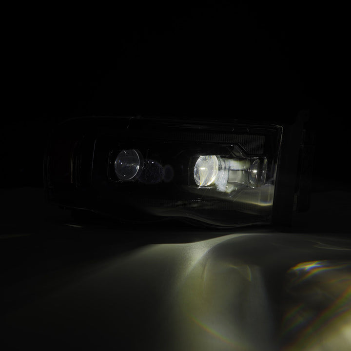 AlphaRex Luxx-Series Projector Headlights Alpha-Black for Dodge Ram 1500, 2500, 3500 (2003-2005)