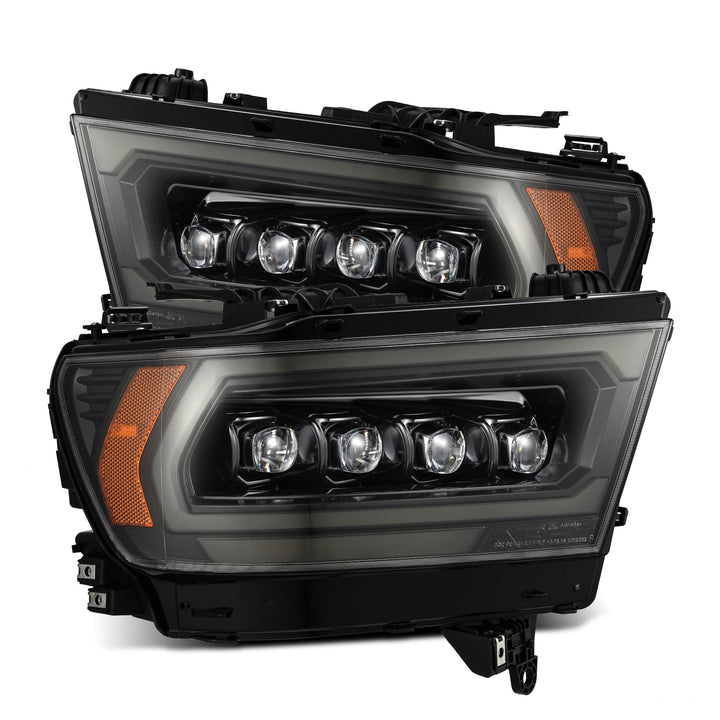 AlphaRex 19-24 Ram 1500 LED Projector Headlights in Alpha Black by NOVA-Series