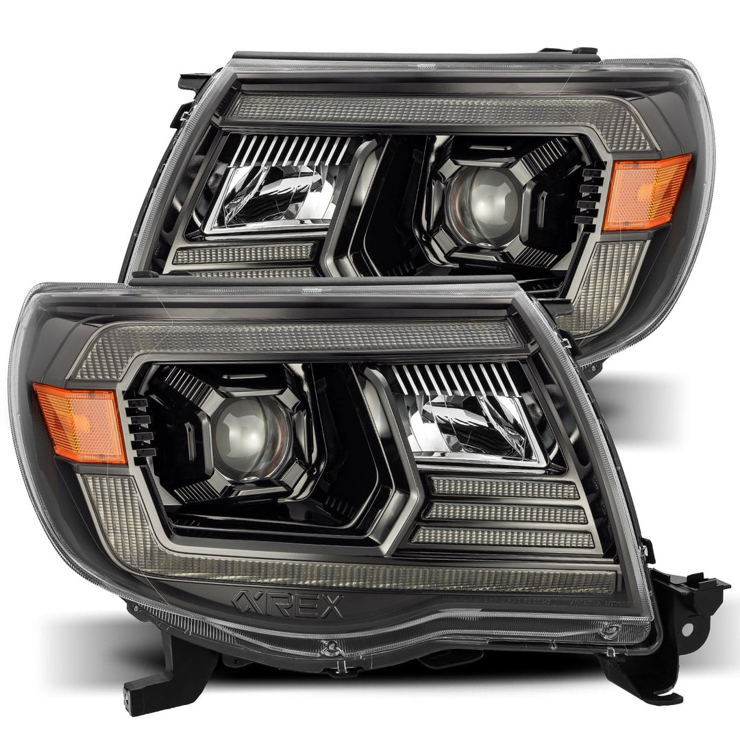 AlphaRex Luxx-Series Projector Headlights Alpha-Black for Toyota Tacoma (2005-2011)