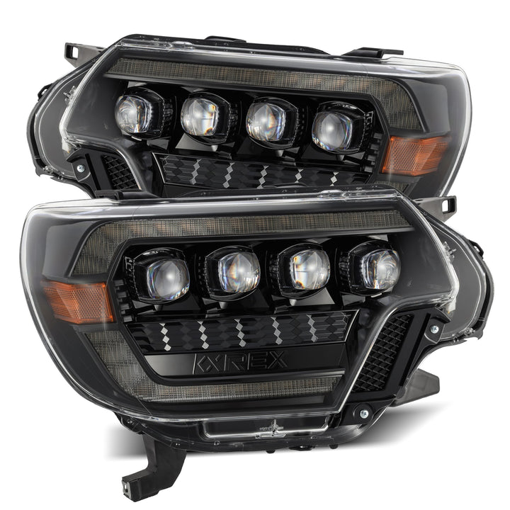 AlphaRex Nova-Series LED Projector Headlights in Alpha-Black for Toyota Tacoma 2012-2015
