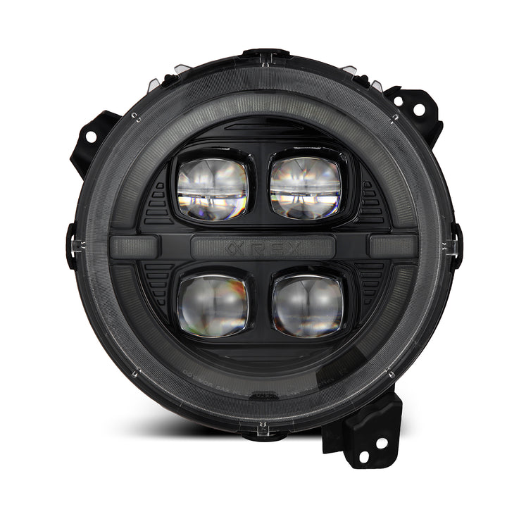 AlphaRex NOVA-Series LED Projector Headlights for Jeep Wrangler JL & Gladiator JT in Alpha Black