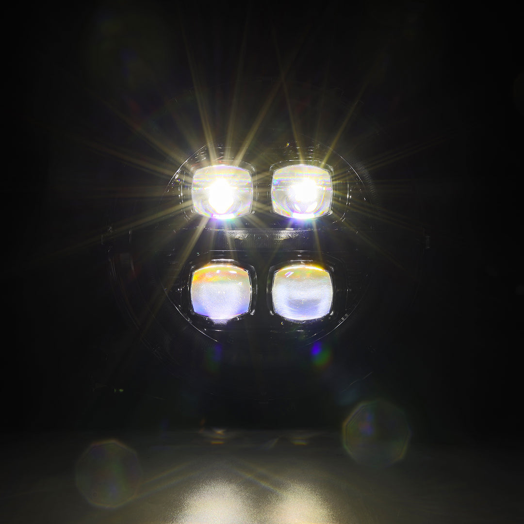 AlphaRex NOVA-Series LED Projector Headlights for Jeep Wrangler JL & Gladiator JT in Alpha Black