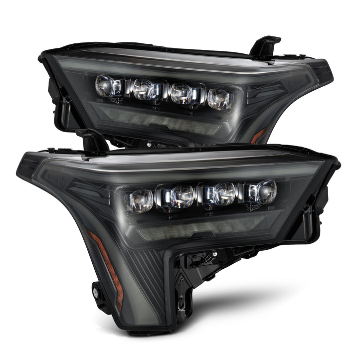 AlphaRex 22-24 Toyota Tundra and Sequoia LED Projector Headlights in Alpha Black