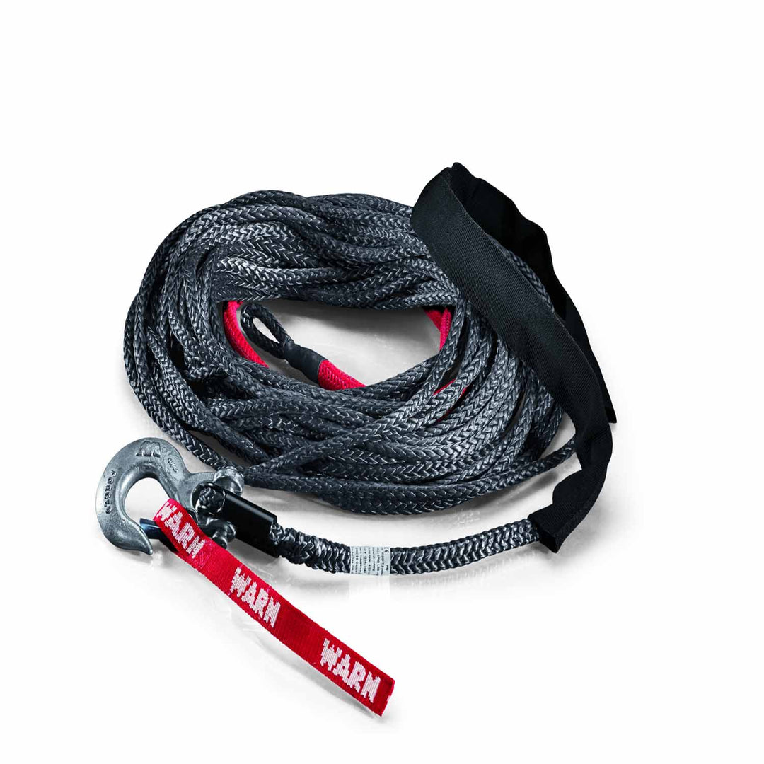 Warn 88468 Spydura Synthetic Rope 3/8 inch x 80 feet with Swivel Hook
