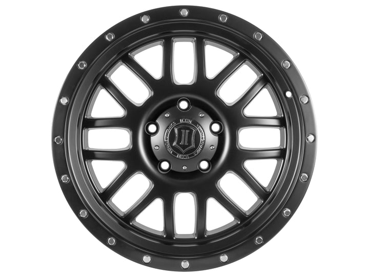 ICON Alloys Alpha, Satin Black, 20 x 9 / 8 x 170, 0mm Offset, 5" Backspace