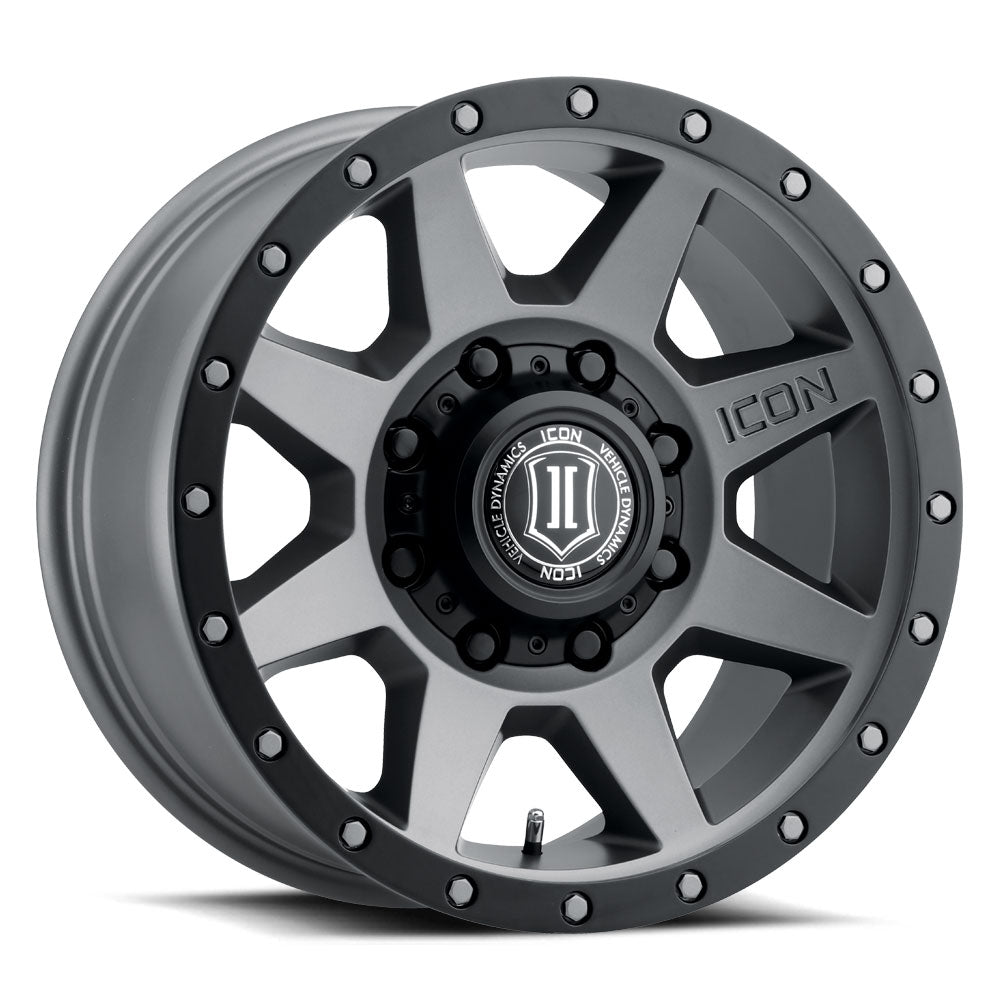 ICON Alloys Rebound HD, Titanium, 17 x 8.5 / 8 x 6.5, 13mm Offset, 5.25" Backspace