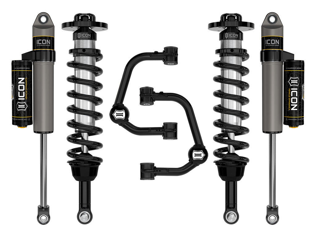ICON 2021-2026 Ford F-150 4WD, 2.75-3.5" Lift, Stage 2 Suspension System, Tubular